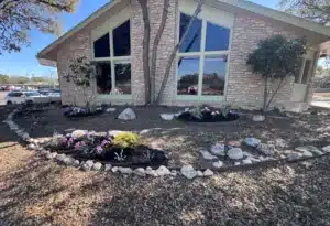 Outside flower bed at Castle Hills Rehabilitation & Care Center