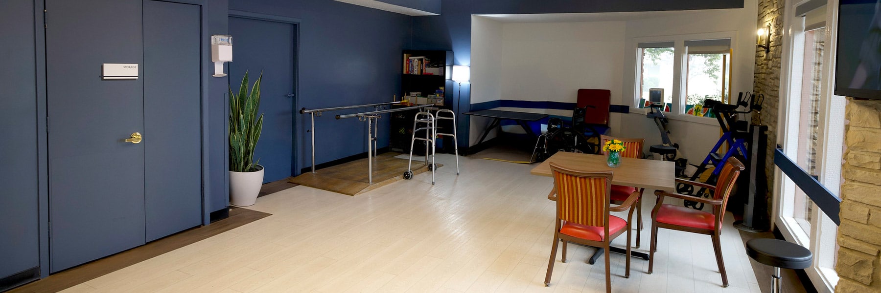Rehab gym at Castle Hills Rehab & Care Center